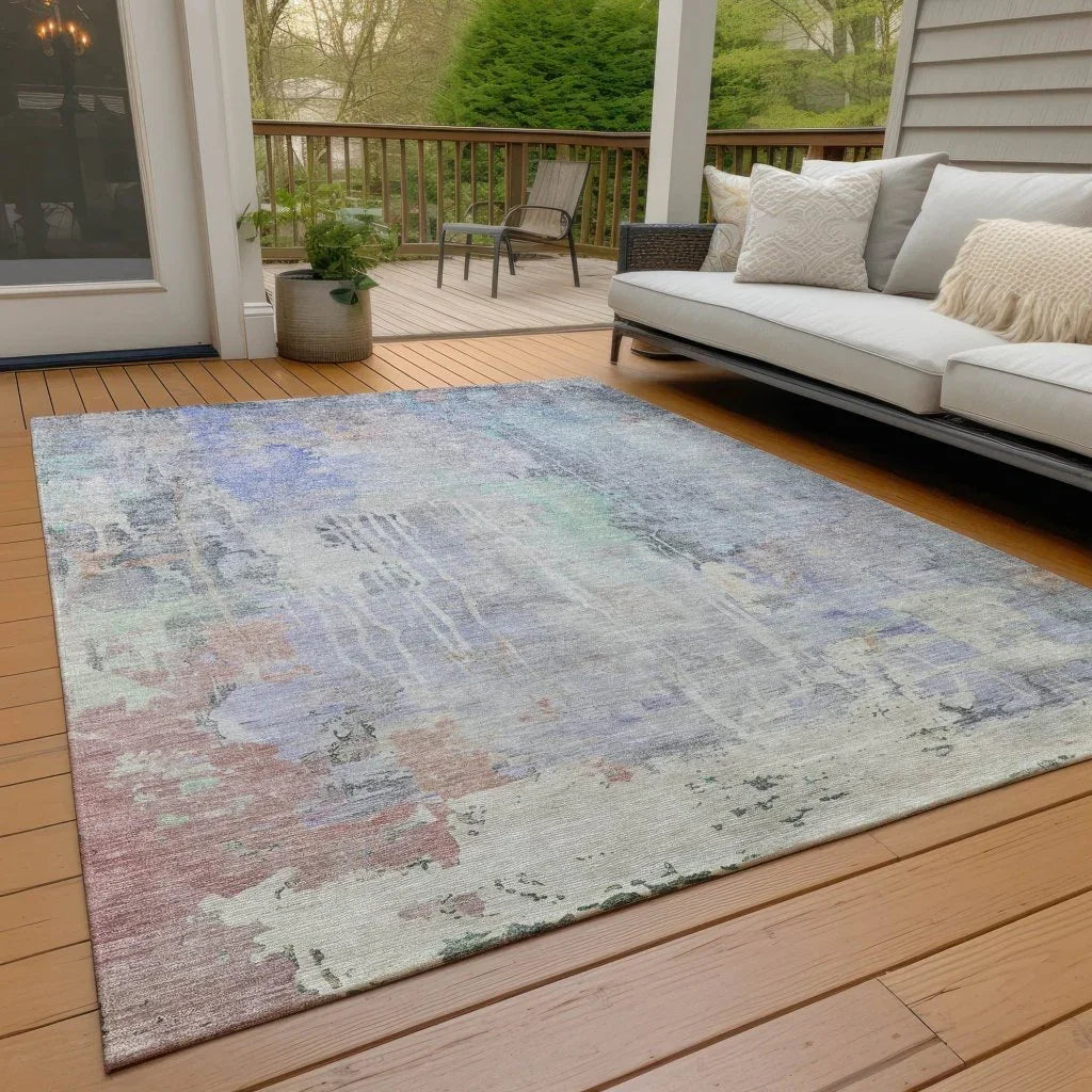 Sofina Purple Washable Indoor - Outdoor Rug - LOOMLAN - LOOMLAN Rugs - Outdoor Rugs