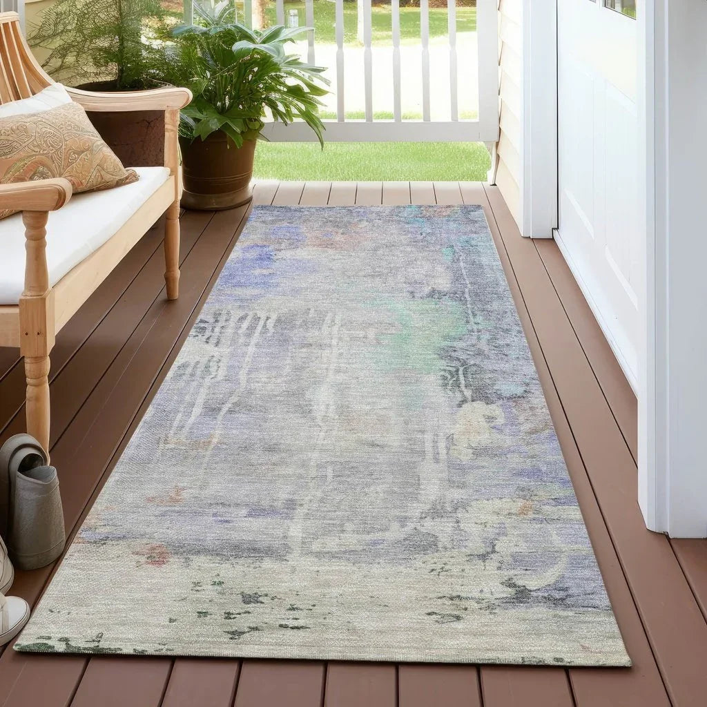 Sofina Purple Washable Indoor - Outdoor Rug - LOOMLAN - LOOMLAN Rugs - Outdoor Rugs