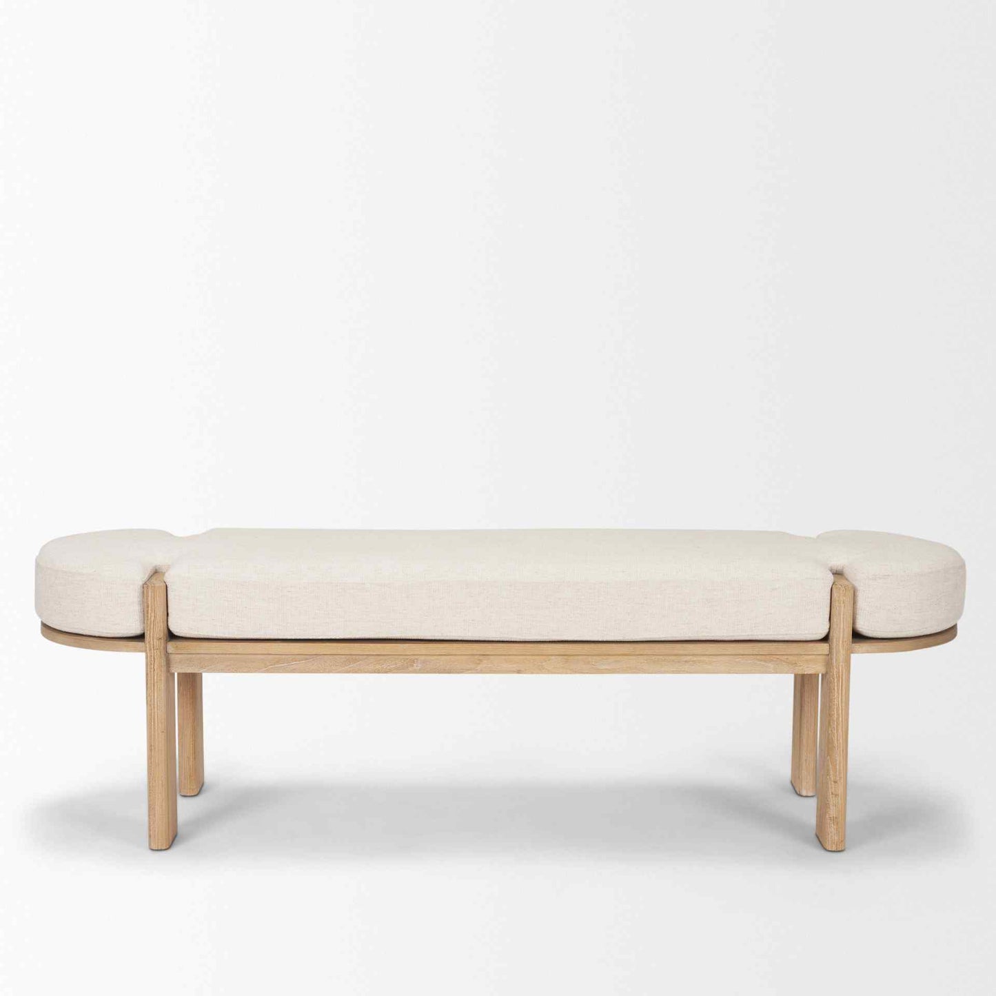 Sohan Oatmeal Fabric Bedroom Bench