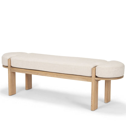 Sohan Oatmeal Fabric Bedroom Bench