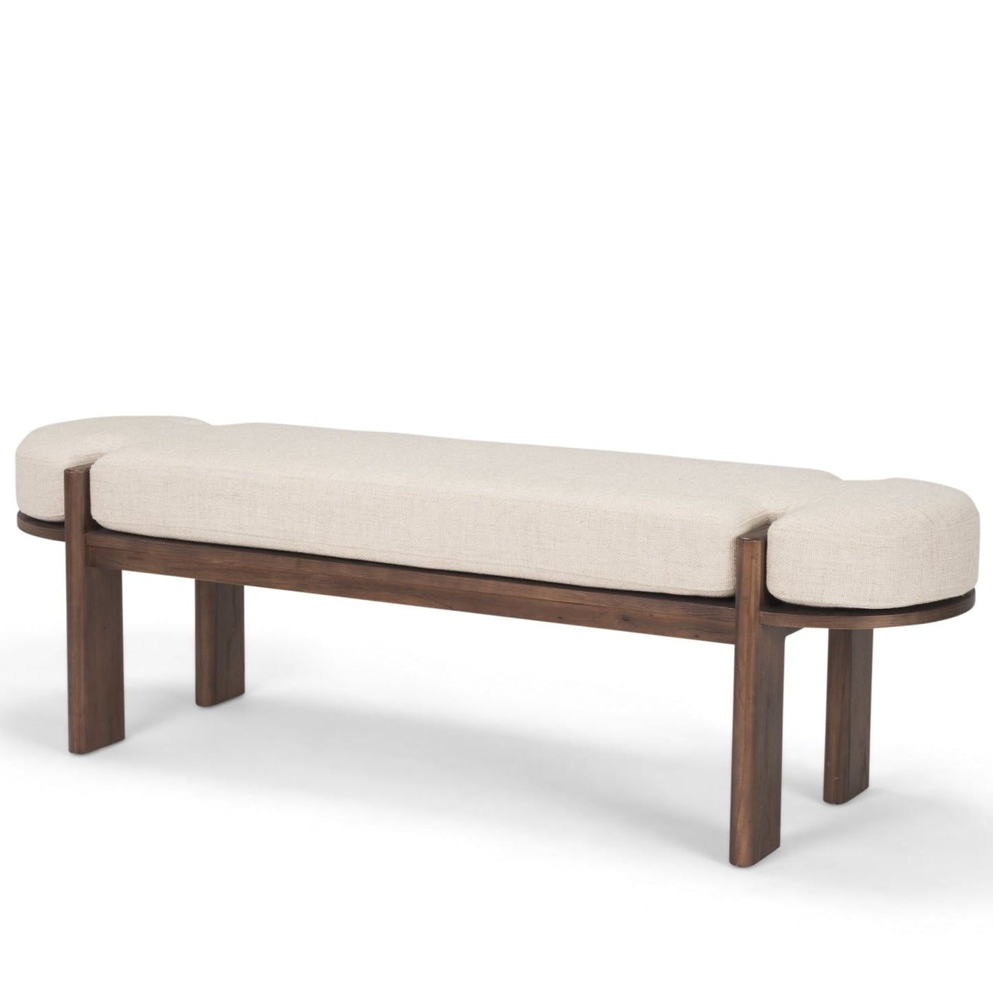 Sohan Oatmeal Fabric Bedroom Bench