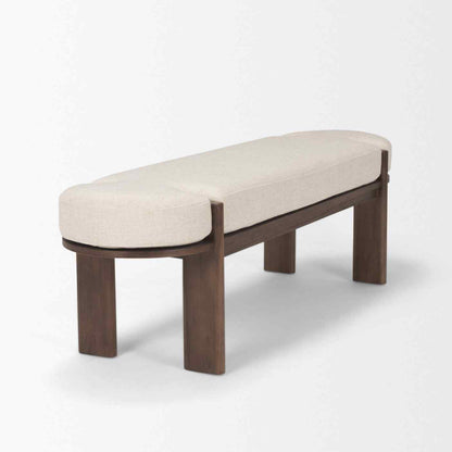 Sohan Oatmeal Fabric Bedroom Bench