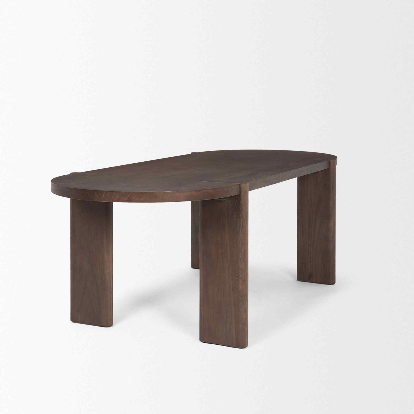 Sohan Wooden Oval Dining Table-Dining Tables-Mercana-LOOMLAN