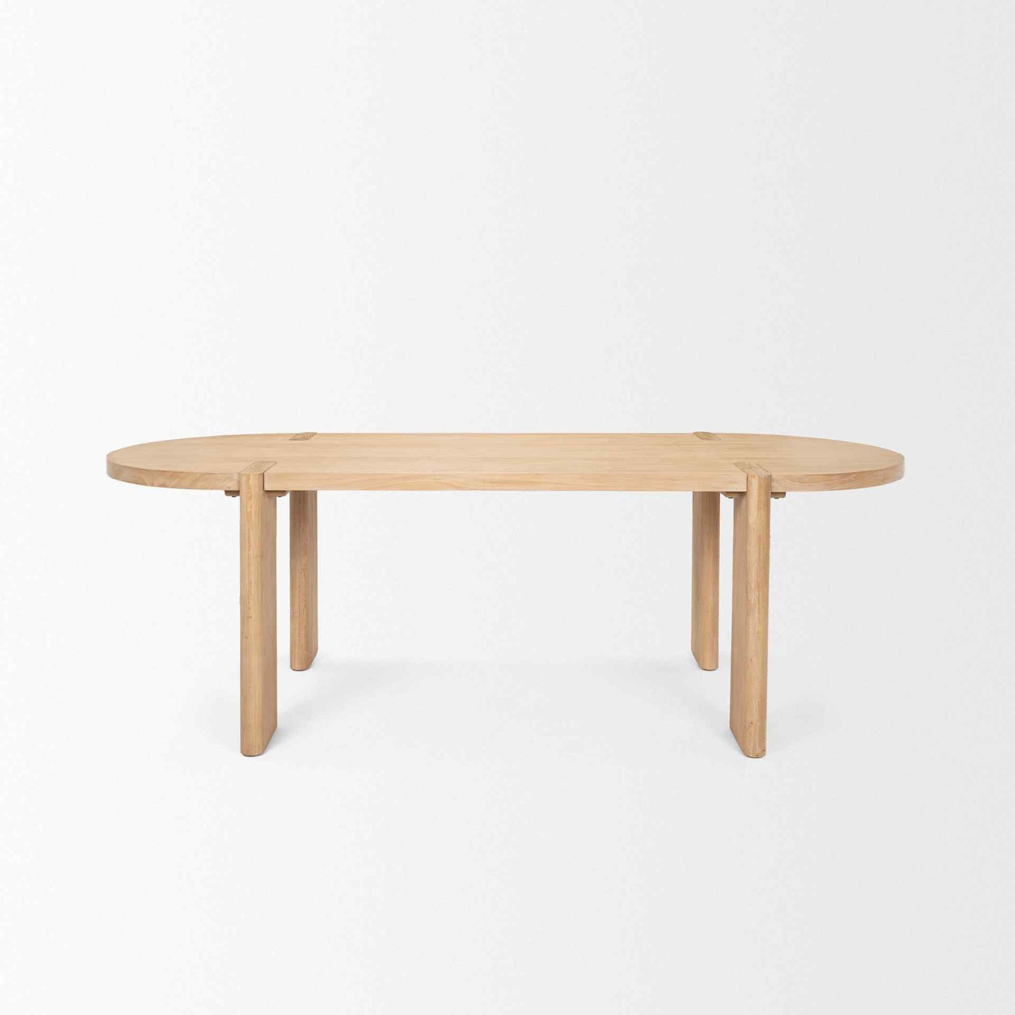 Sohan Wooden Oval Dining Table-Dining Tables-Mercana-LOOMLAN