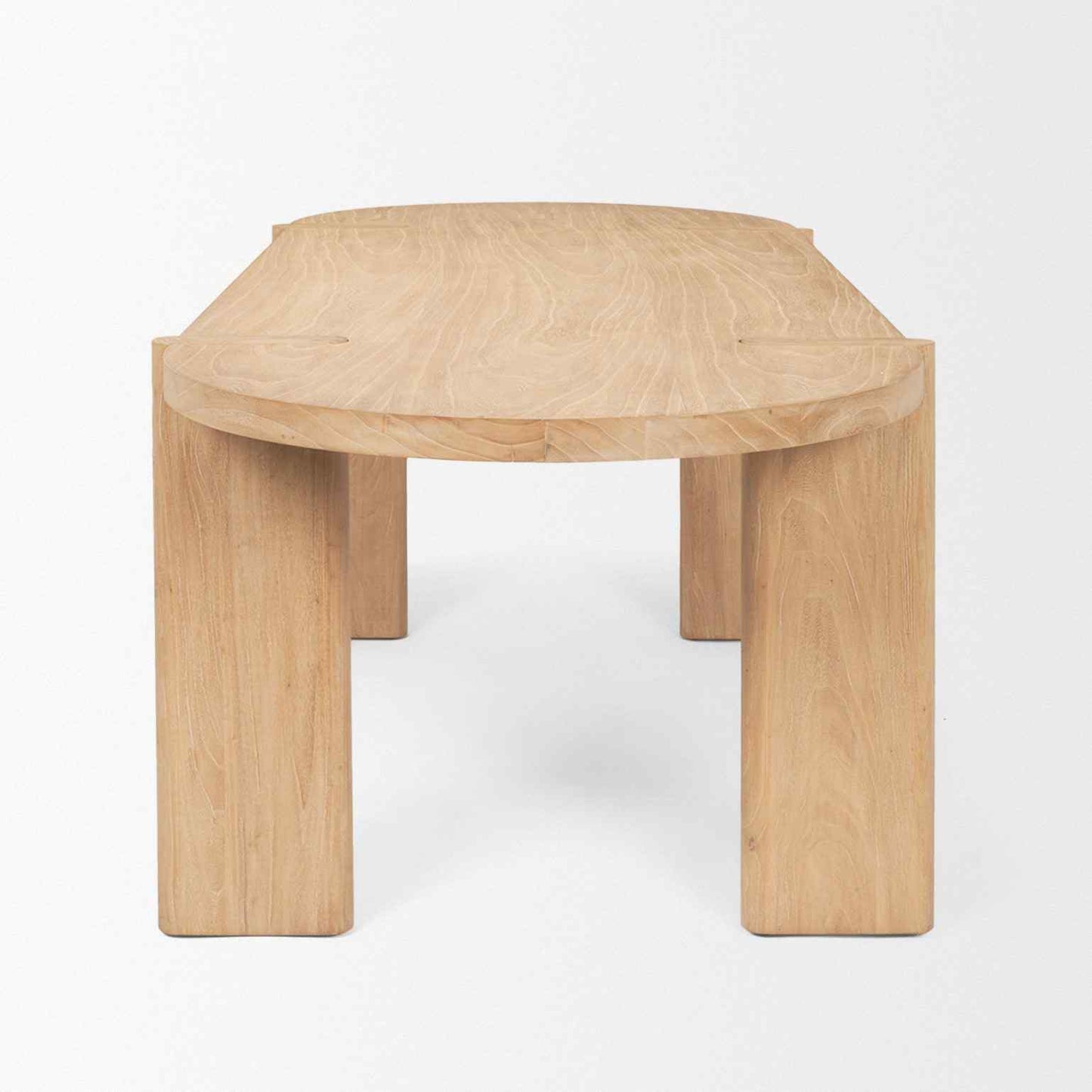 Sohan Wooden Oval Dining Table-Dining Tables-Mercana-LOOMLAN