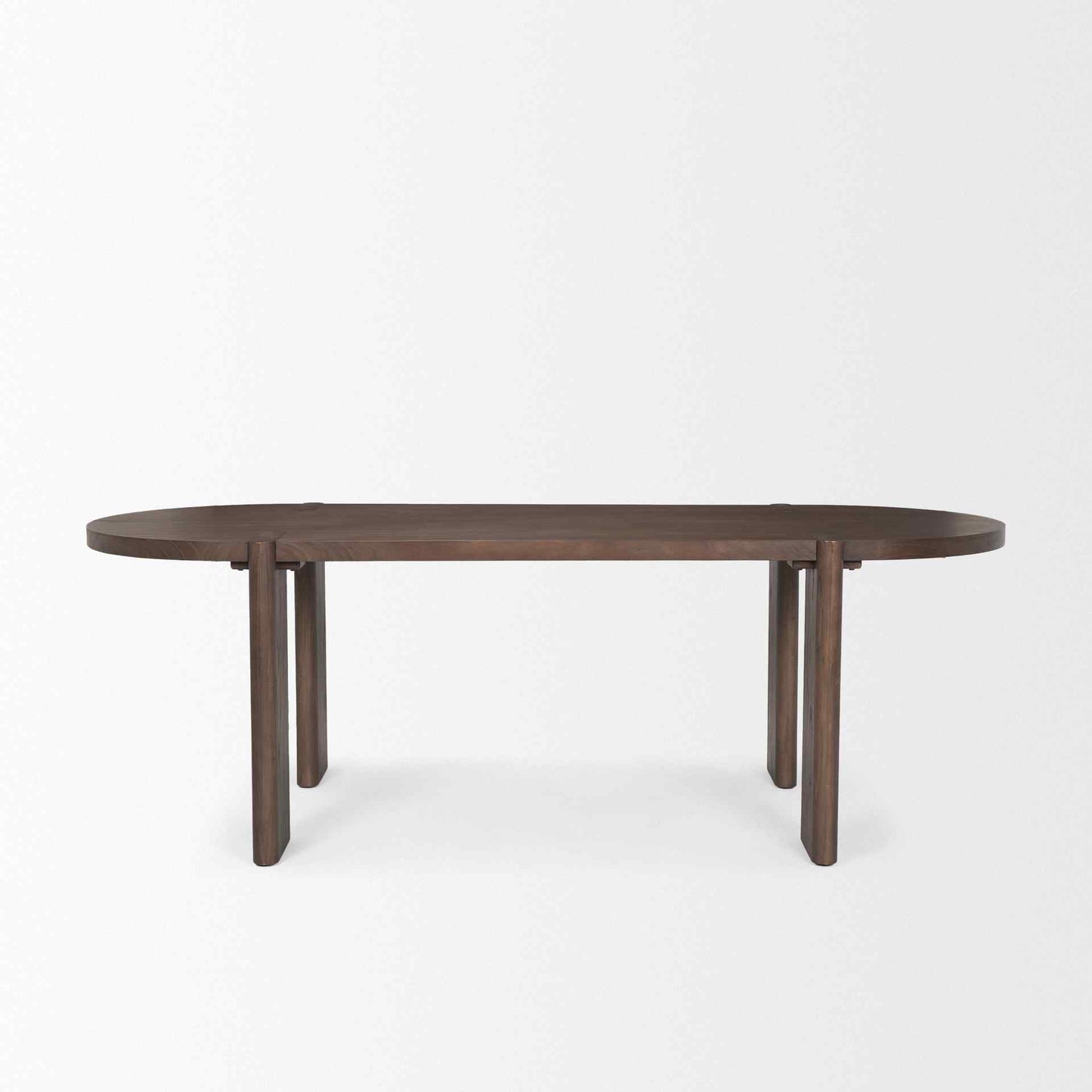 Sohan Wooden Oval Dining Table-Dining Tables-Mercana-LOOMLAN