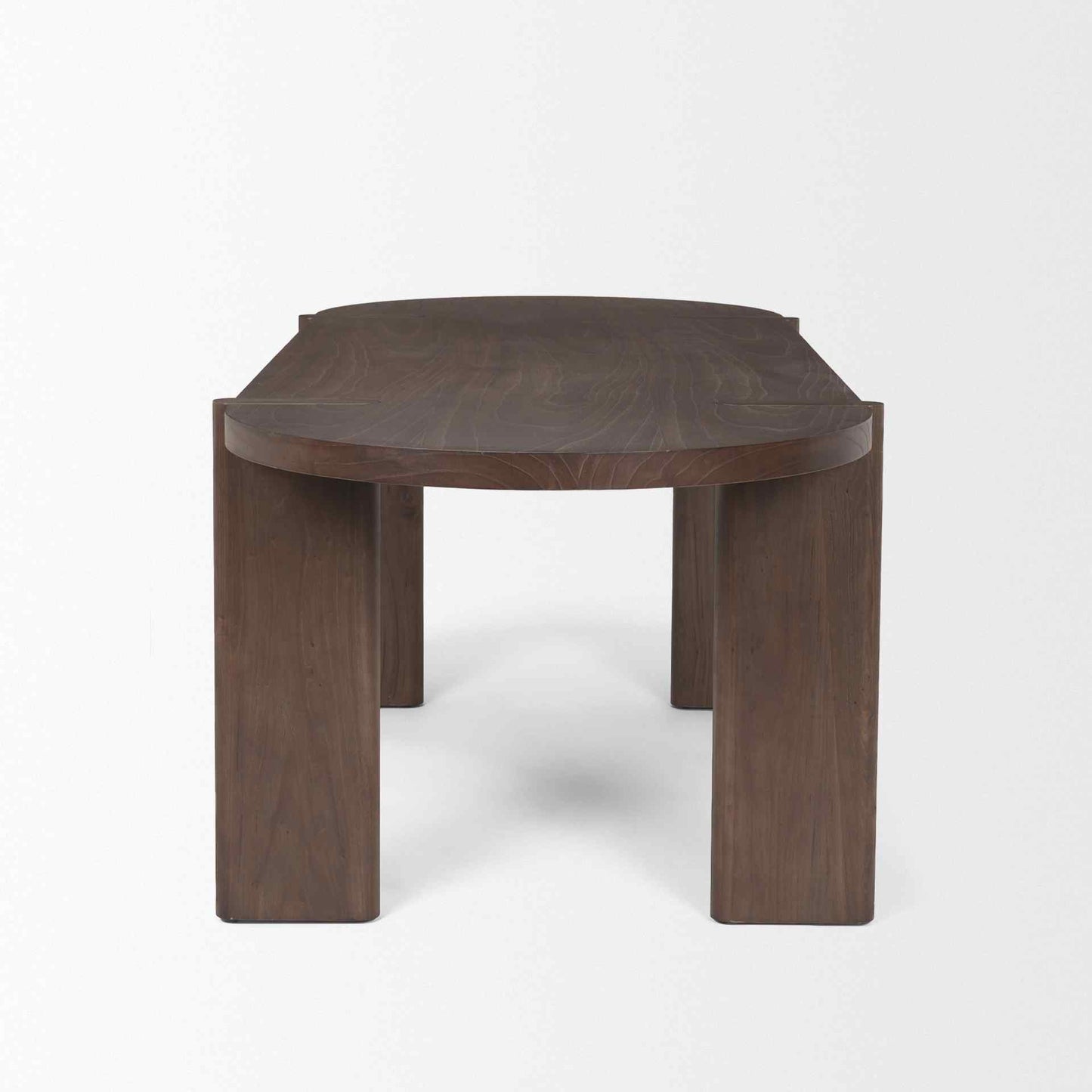 Sohan Wooden Oval Dining Table-Dining Tables-Mercana-LOOMLAN