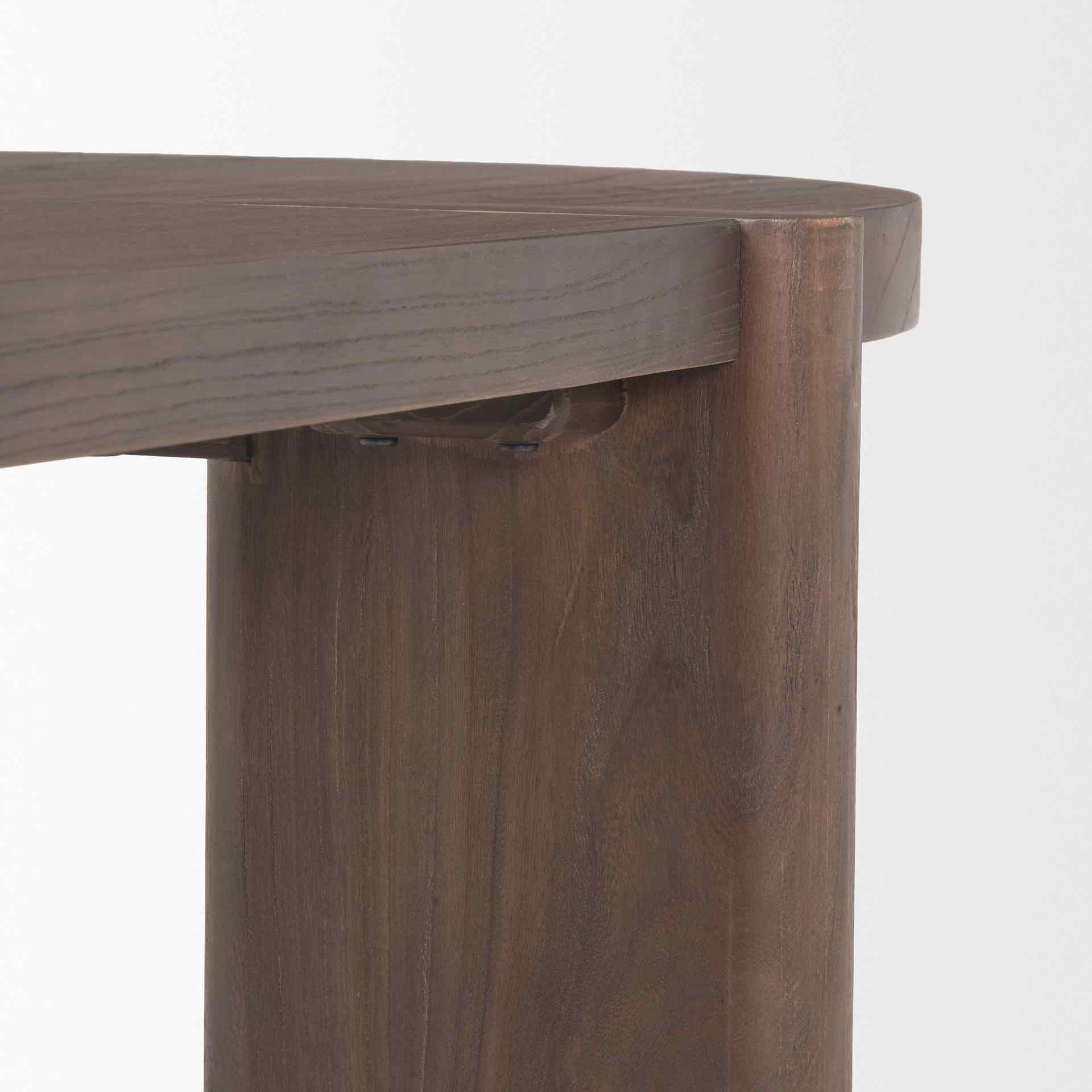 Sohan Wooden Oval Dining Table-Dining Tables-Mercana-LOOMLAN