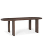 Sohan Wooden Oval Dining Table-Dining Tables-Mercana-Dark Brown-LOOMLAN
