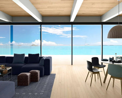 Soho Handcrafted Woven Leather Ottoman - LOOMLAN - Peninsula Home - Ottomans