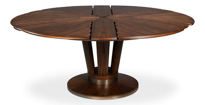Soho Jupe Wooden Round Dining Table-Dining Tables-Sarreid-LOOMLAN