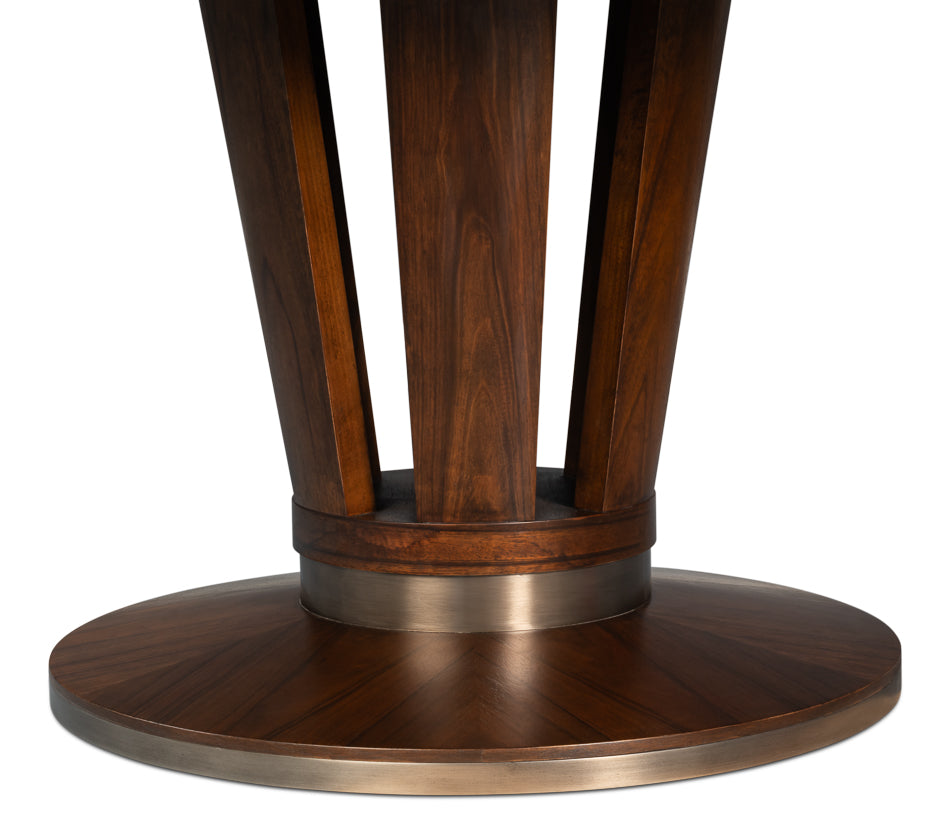Soho Jupe Wooden Round Dining Table-Dining Tables-Sarreid-LOOMLAN