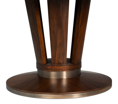 Soho Jupe Wooden Round Dining Table-Dining Tables-Sarreid-LOOMLAN