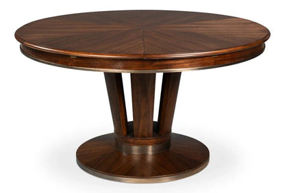 Soho Jupe Wooden Round Dining Table-Dining Tables-Sarreid-LOOMLAN