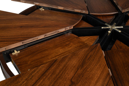 Soho Jupe Wooden Round Dining Table-Dining Tables-Sarreid-LOOMLAN