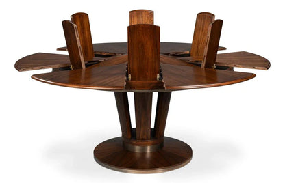 Soho Jupe Wooden Round Dining Table-Dining Tables-Sarreid-LOOMLAN