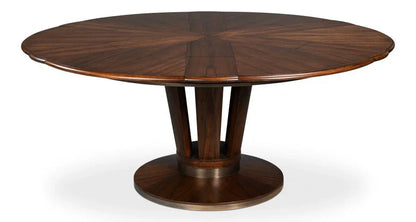 Soho Jupe Wooden Round Dining Table-Dining Tables-Sarreid-LOOMLAN