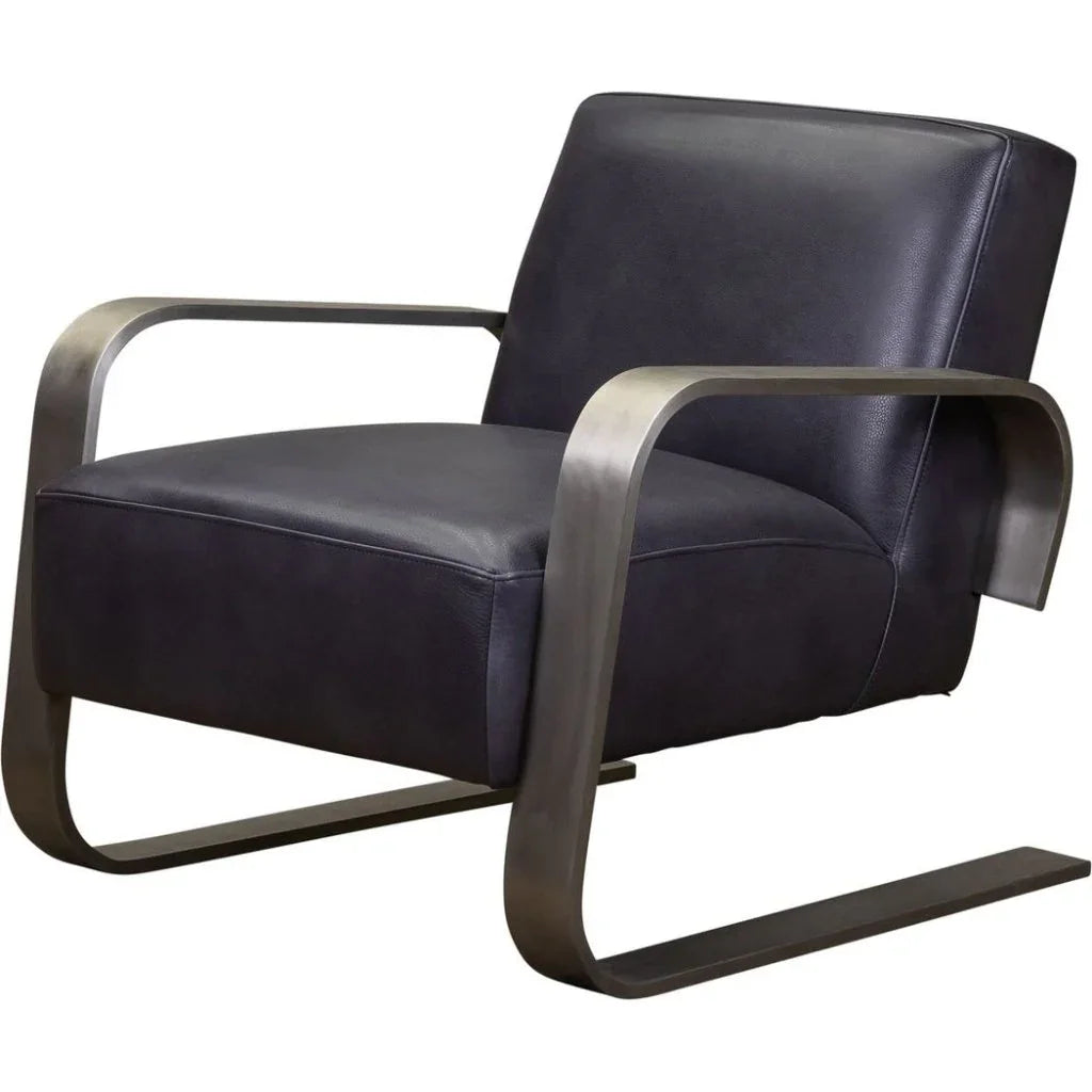 Soho Minimalist Design Leather Chair - LOOMLAN - Olivia + Quinn - Club Chairs