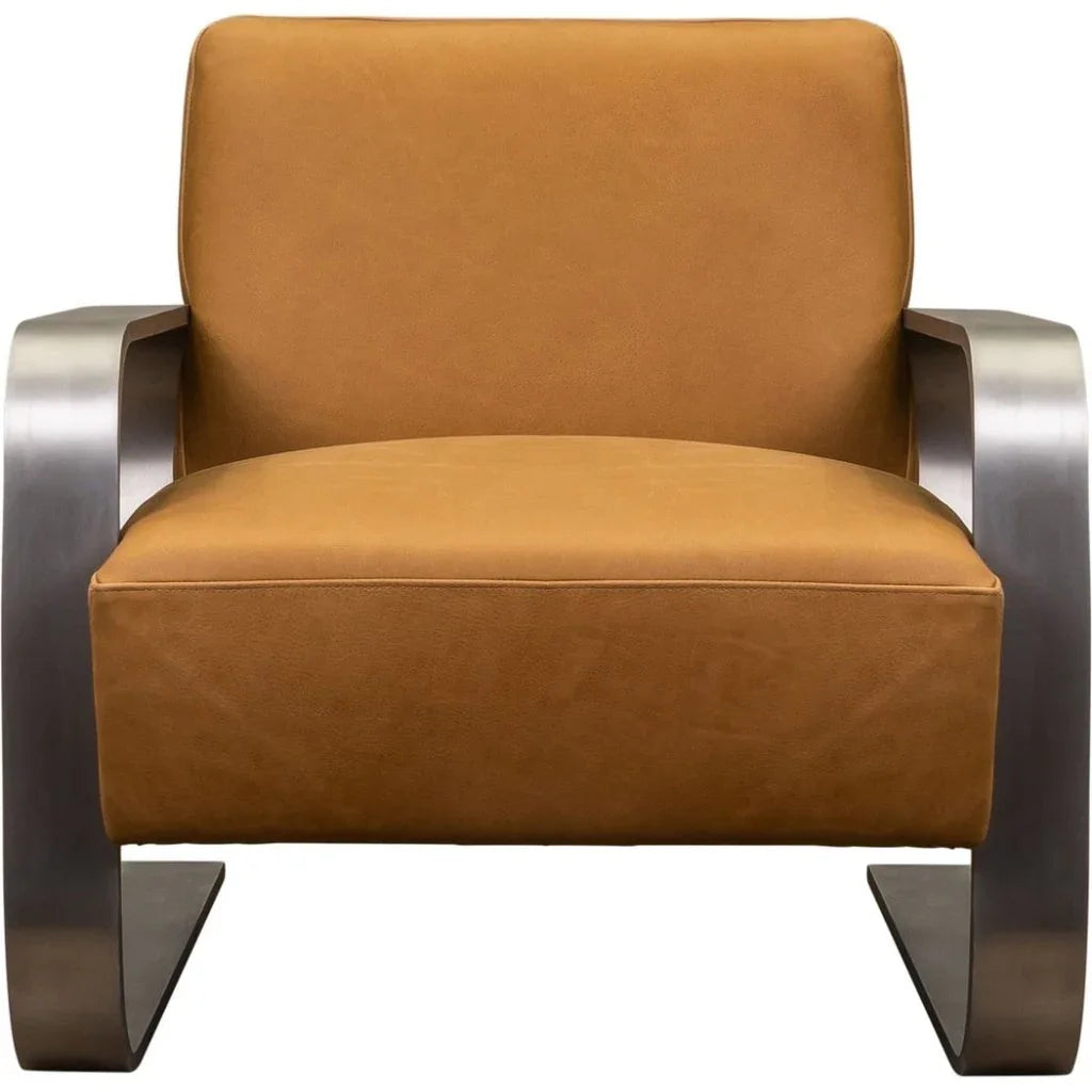Soho Minimalist Design Leather Chair - LOOMLAN - Olivia + Quinn - Club Chairs