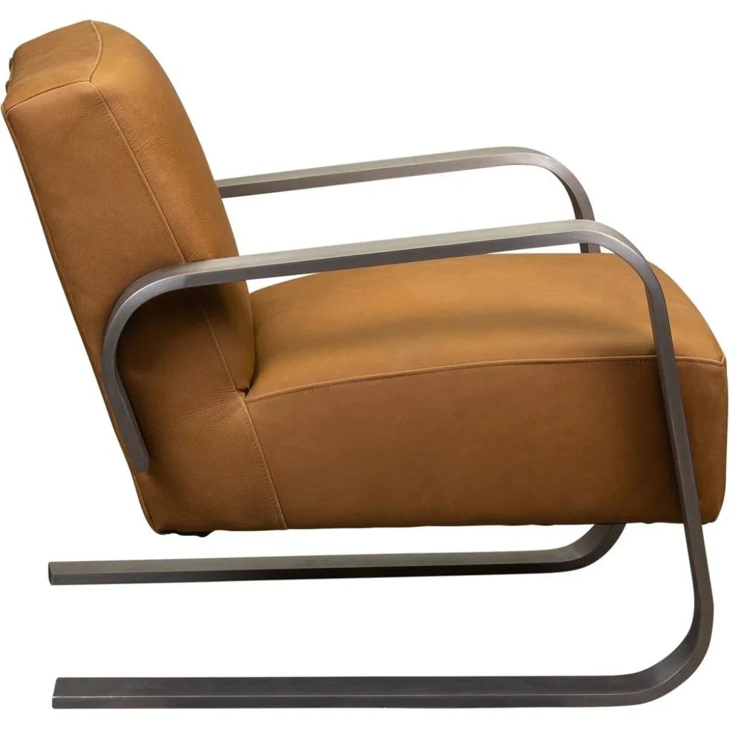 Soho Minimalist Design Leather Chair - LOOMLAN - Olivia + Quinn - Club Chairs