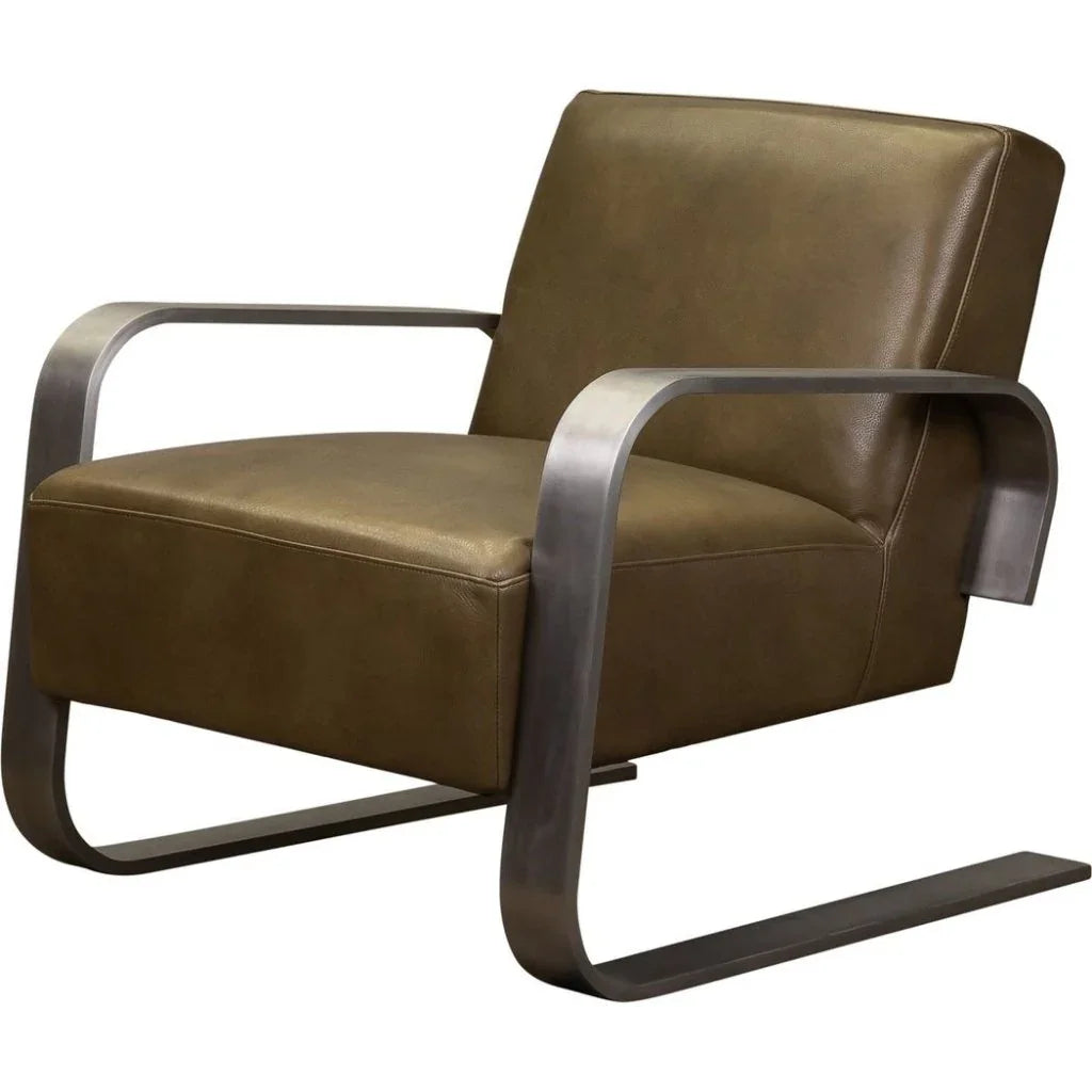 Soho Minimalist Design Leather Chair - LOOMLAN - Olivia + Quinn - Club Chairs