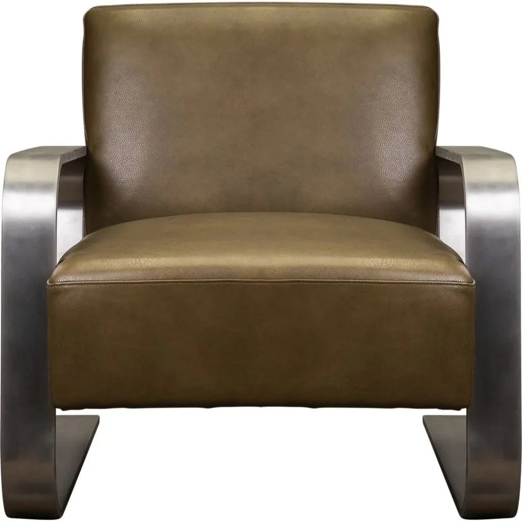 Soho Minimalist Design Leather Chair - LOOMLAN - Olivia + Quinn - Club Chairs