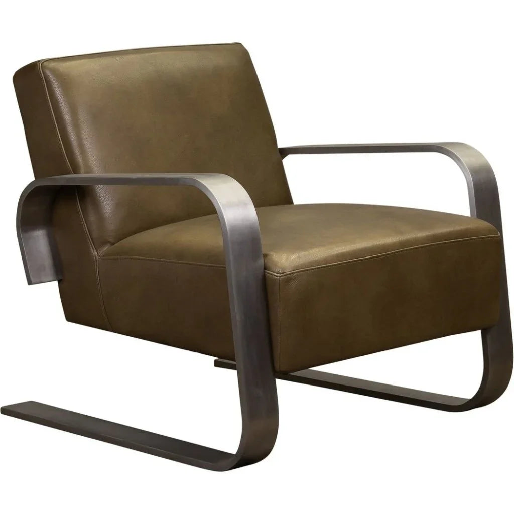 Soho Minimalist Design Leather Chair - LOOMLAN - Olivia + Quinn - Club Chairs