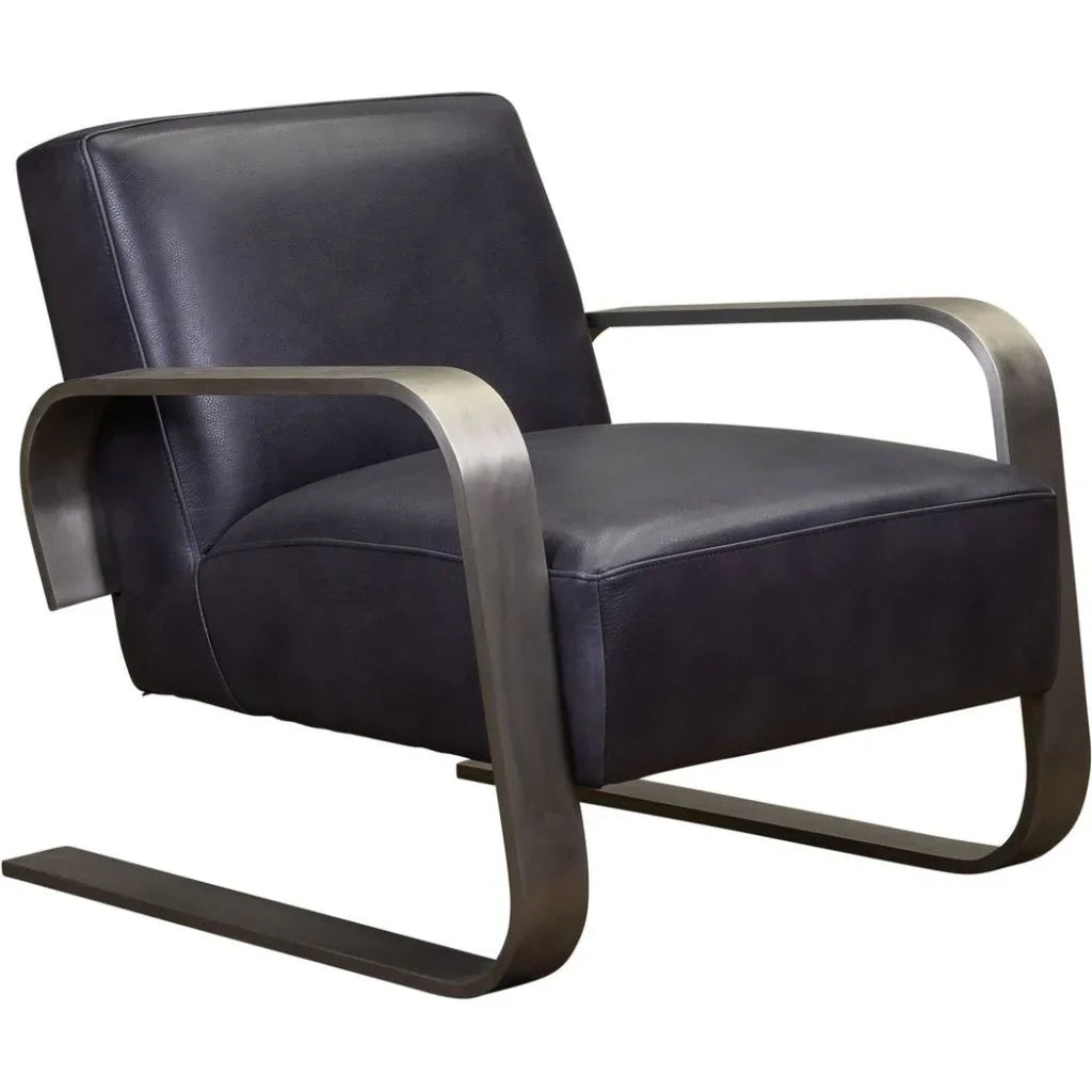 Soho Minimalist Design Leather Chair - LOOMLAN - Olivia + Quinn - Club Chairs