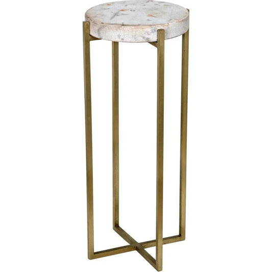 Soho Steel and Marble Round Side Table - LOOMLAN - Noir - Side Tables