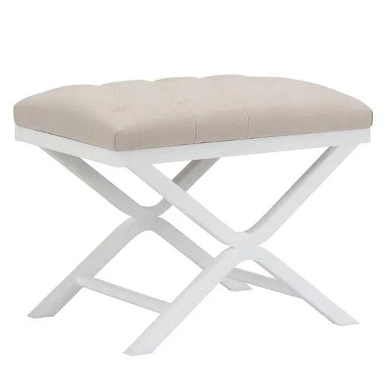 Soho Tufled Acrylic Made White Bedroom Bench - LOOMLAN - Chelsea House - Bedroom Benches