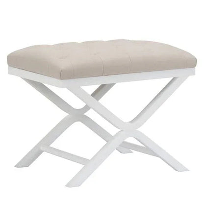 Soho Tufled Acrylic Made White Bedroom Bench - LOOMLAN - Chelsea House - Bedroom Benches