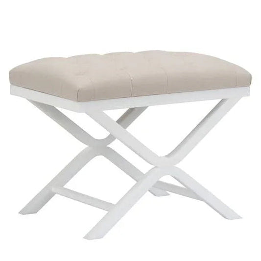 Soho Tufled Acrylic Made White Bedroom Bench - LOOMLAN - Chelsea House - Bedroom Benches