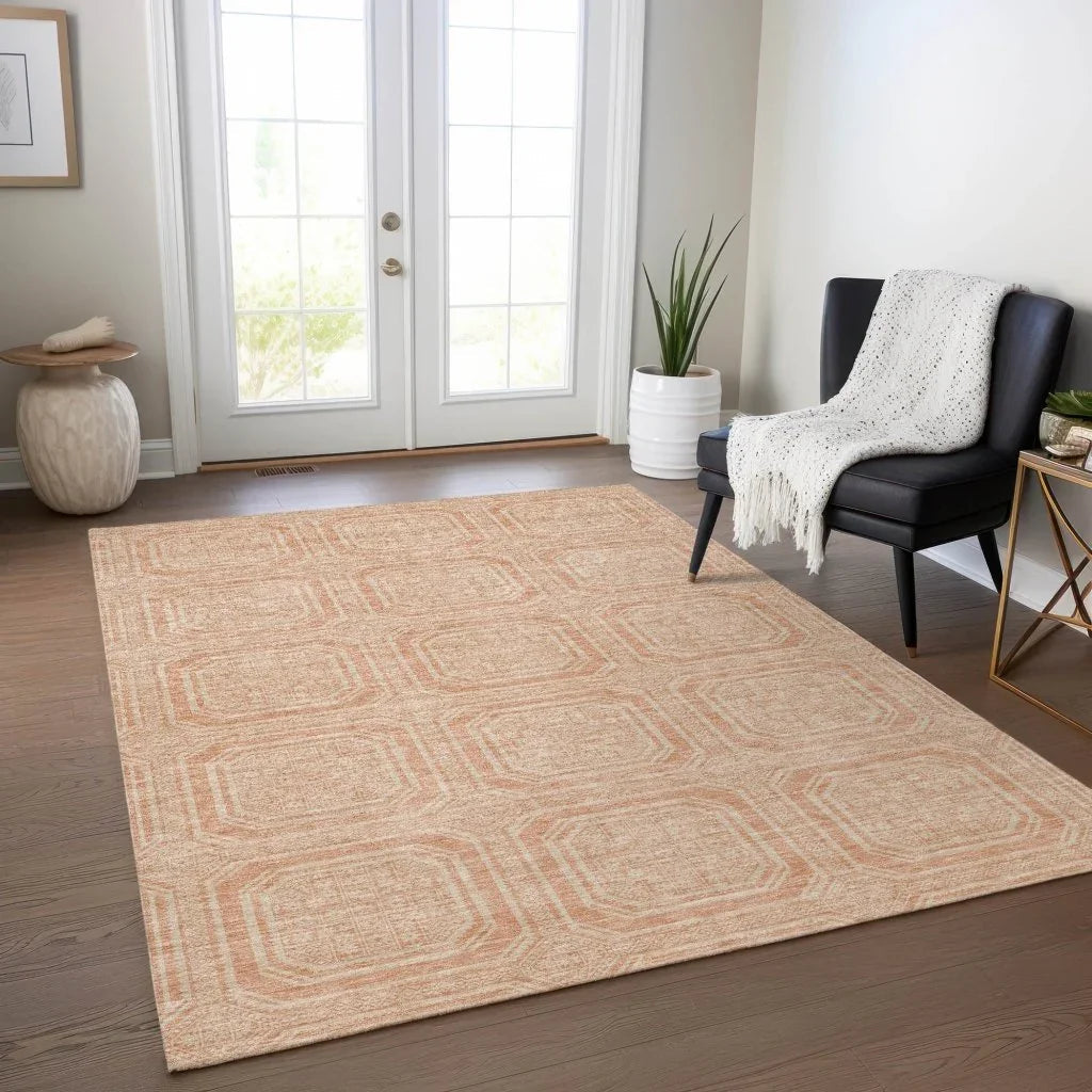Solandra Orange Washable Indoor - Outdoor Rug - LOOMLAN - LOOMLAN Rugs - Outdoor Rugs