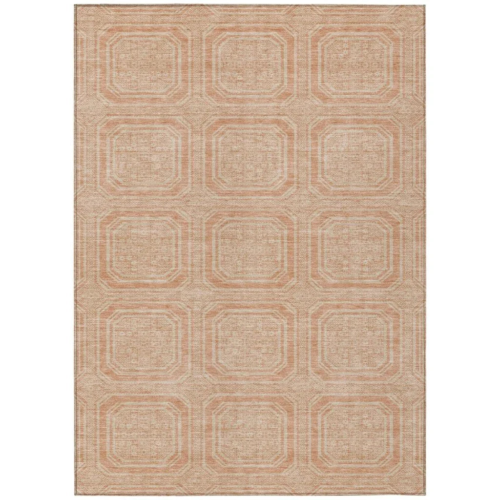 Solandra Orange Washable Indoor - Outdoor Rug - LOOMLAN - LOOMLAN Rugs - Outdoor Rugs