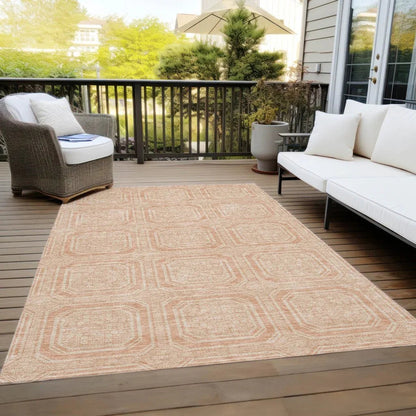 Solandra Orange Washable Indoor - Outdoor Rug - LOOMLAN - LOOMLAN Rugs - Outdoor Rugs