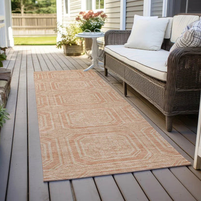 Solandra Orange Washable Indoor - Outdoor Rug - LOOMLAN - LOOMLAN Rugs - Outdoor Rugs