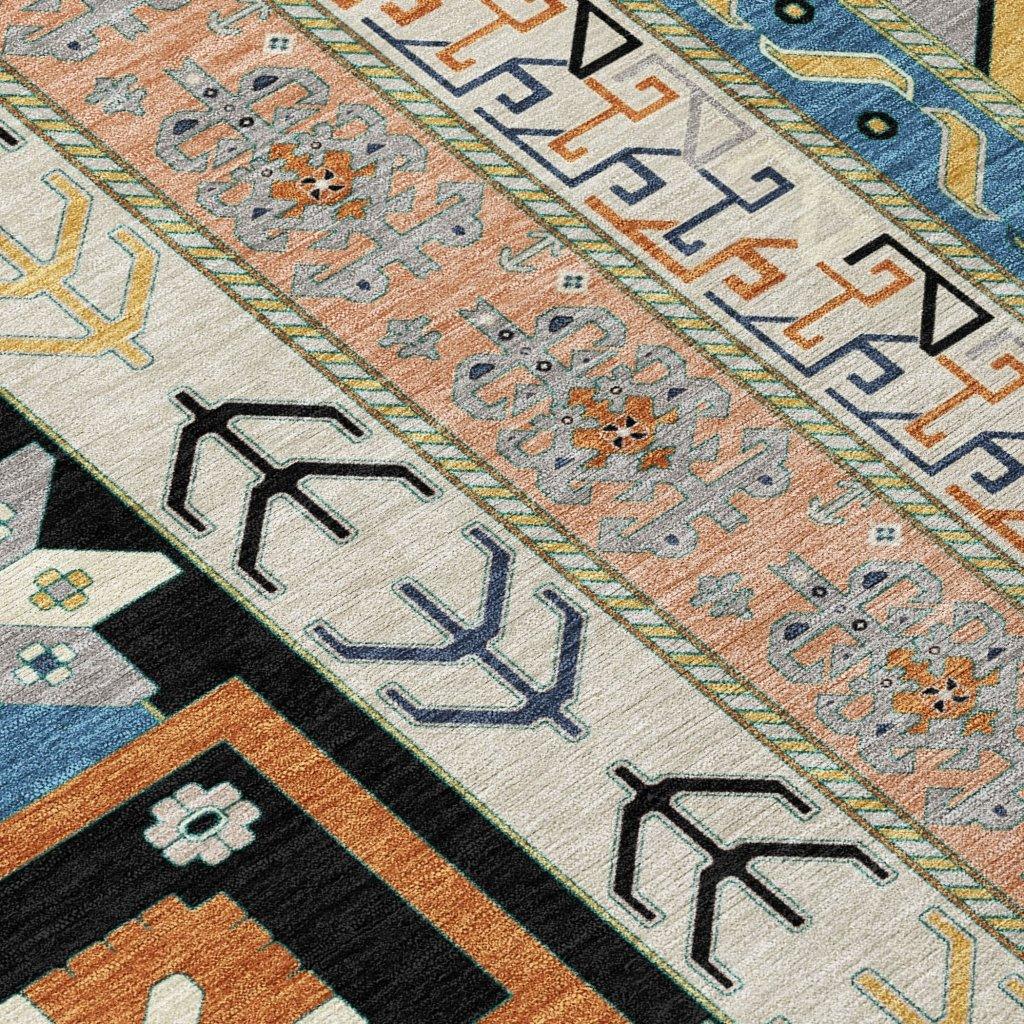 Solara Black Washable Indoor-Outdoor Rug-Outdoor Rugs-LOOMLAN Rugs-LOOMLAN