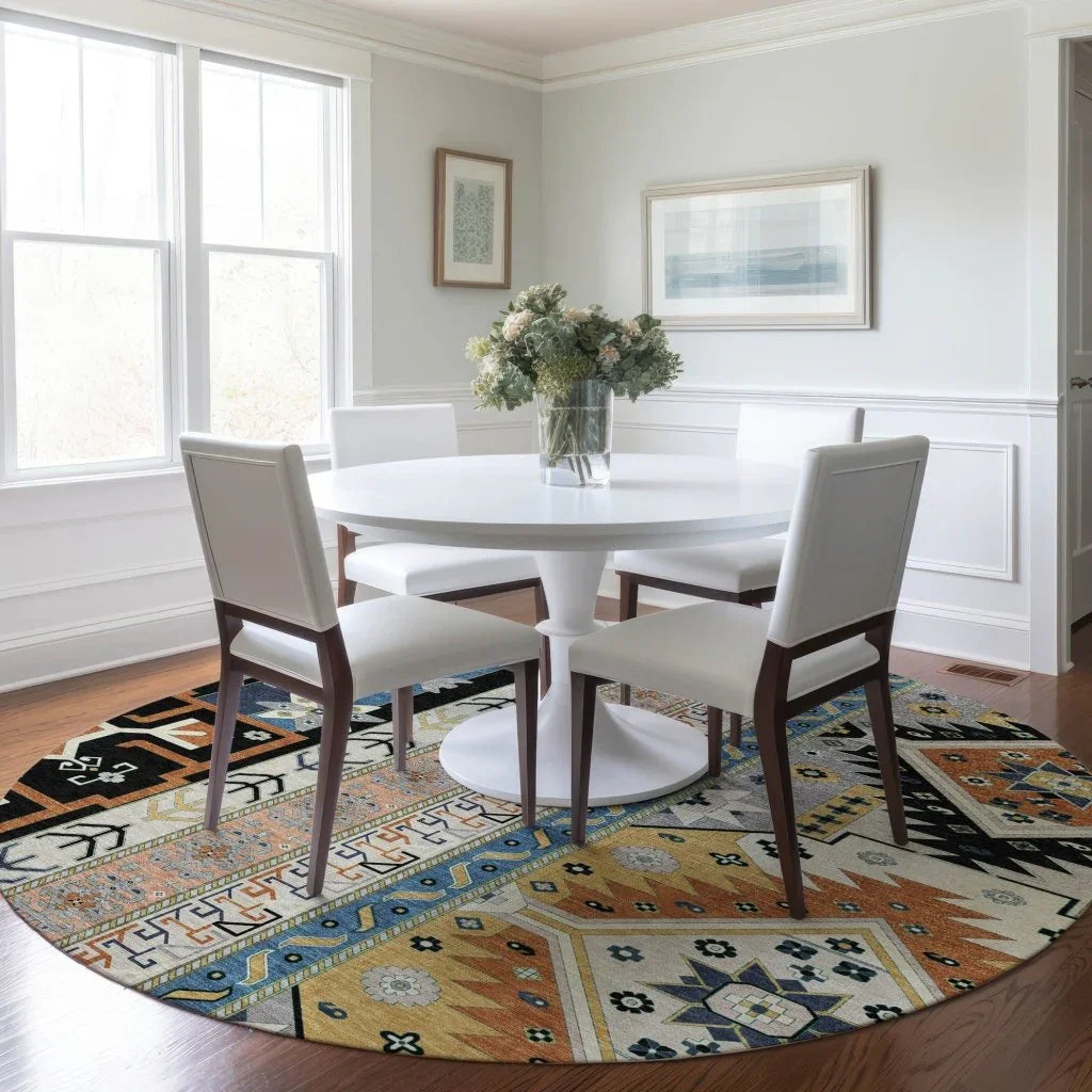 Solara Black Washable Indoor-Outdoor Rug-Outdoor Rugs-LOOMLAN Rugs-LOOMLAN