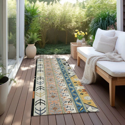 Solara Black Washable Indoor-Outdoor Rug-Outdoor Rugs-LOOMLAN Rugs-LOOMLAN
