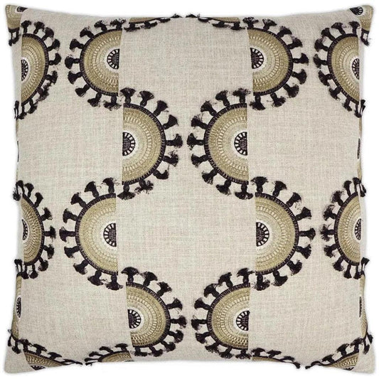 Solara Desert Tan Black Large Throw Pillow Insert - LOOMLAN - D.V. Kap - Throw Pillows