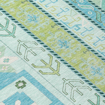 Solara Green Washable Indoor-Outdoor Rug-Outdoor Rugs-LOOMLAN Rugs-LOOMLAN
