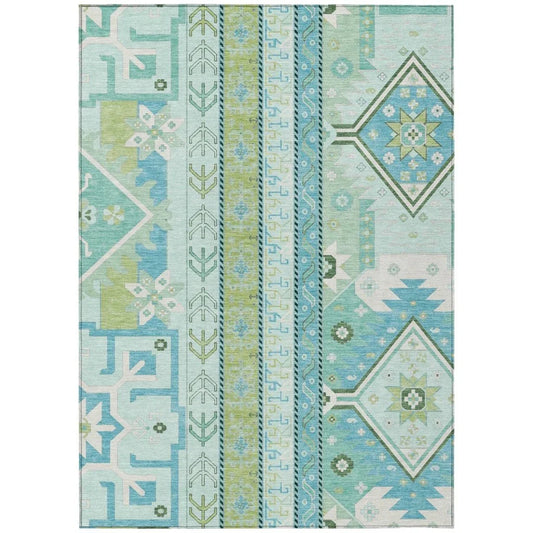 Solara Green Washable Indoor-Outdoor Rug-Outdoor Rugs-LOOMLAN Rugs-2'6" x 3'10"-LOOMLAN