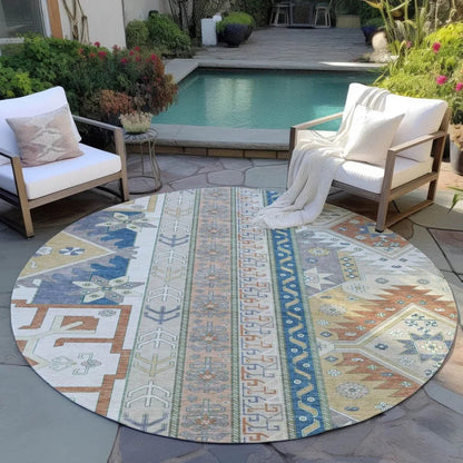 Solara Ivory Washable Indoor-Outdoor Rug-Outdoor Rugs-LOOMLAN Rugs-LOOMLAN