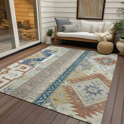 Solara Ivory Washable Indoor-Outdoor Rug-Outdoor Rugs-LOOMLAN Rugs-LOOMLAN
