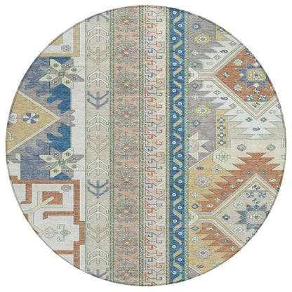 Solara Ivory Washable Indoor-Outdoor Rug-Outdoor Rugs-LOOMLAN Rugs-8' x 8'-LOOMLAN