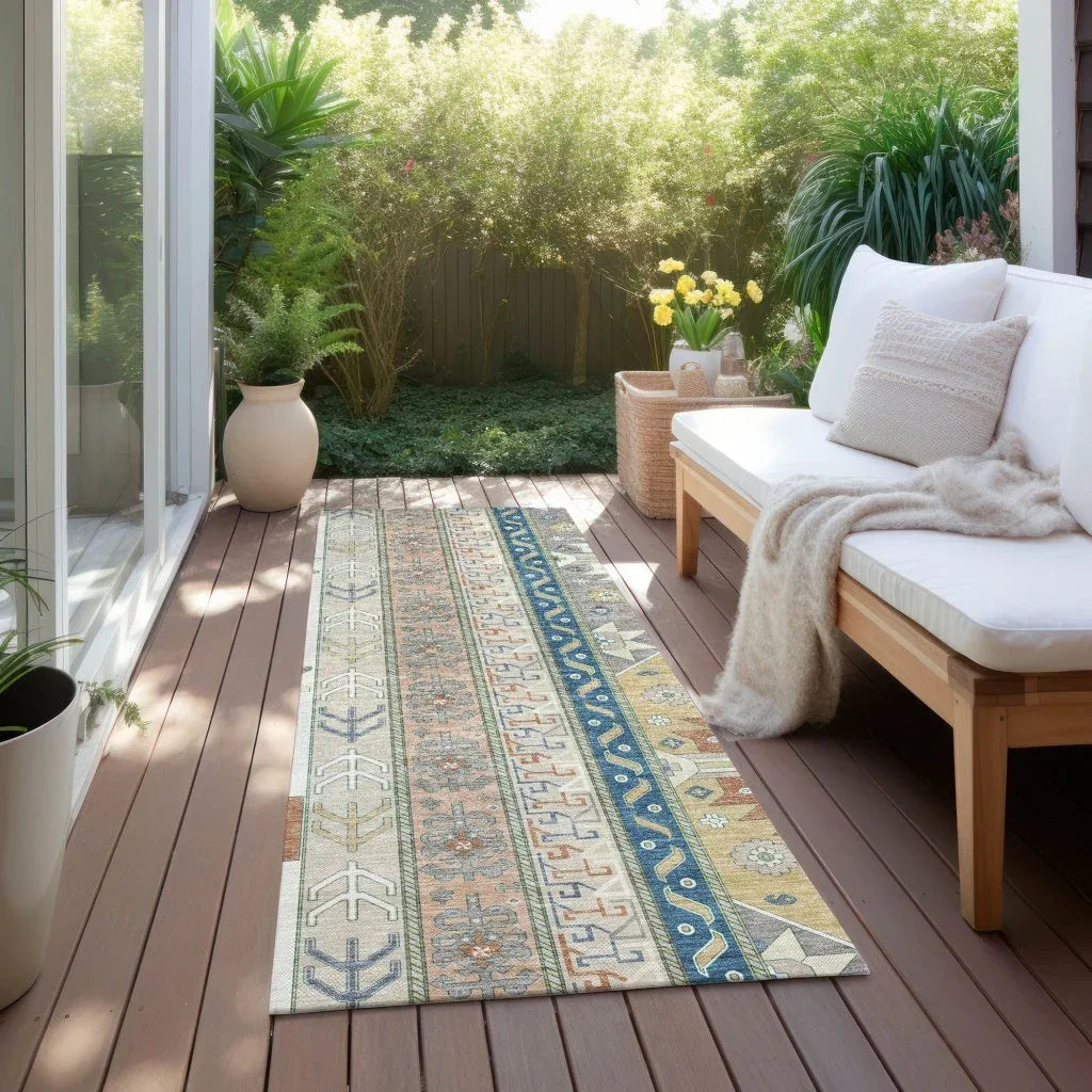 Solara Ivory Washable Indoor-Outdoor Rug-Outdoor Rugs-LOOMLAN Rugs-LOOMLAN