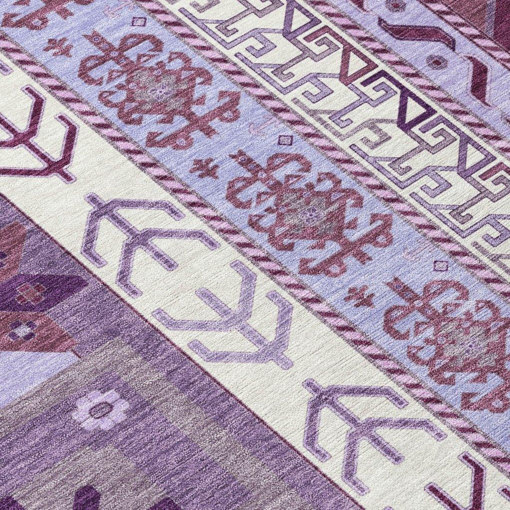 Solara Purple Washable Indoor-Outdoor Rug-Outdoor Rugs-LOOMLAN Rugs-LOOMLAN