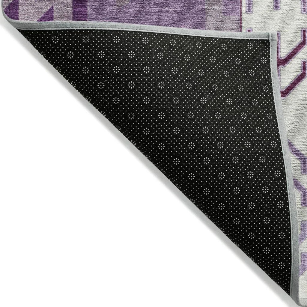 Solara Purple Washable Indoor-Outdoor Rug-Outdoor Rugs-LOOMLAN Rugs-LOOMLAN