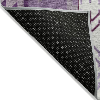 Solara Purple Washable Indoor-Outdoor Rug-Outdoor Rugs-LOOMLAN Rugs-LOOMLAN