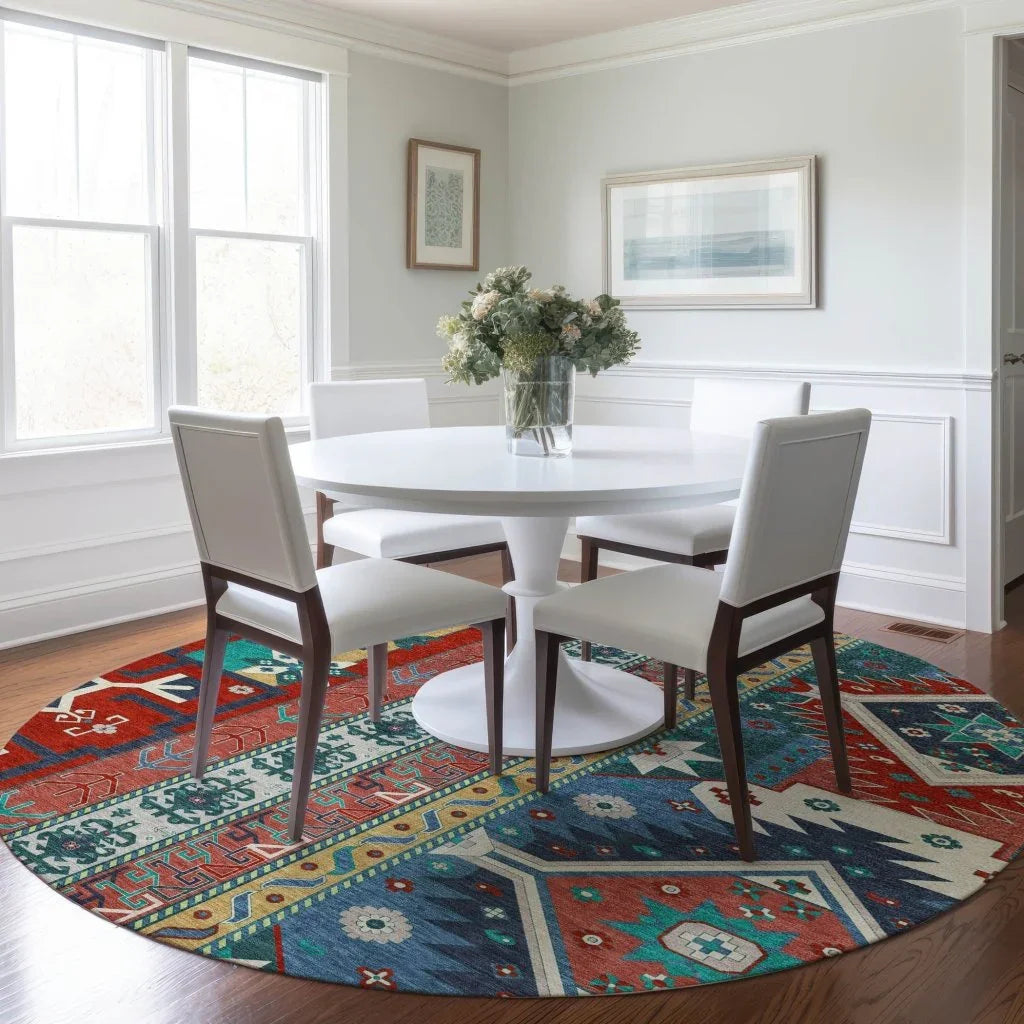 Solara Red Washable Indoor-Outdoor Rug-Outdoor Rugs-LOOMLAN Rugs-LOOMLAN